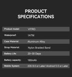 VALDUS VITRO ECG Smart Bracelet Waterproof Fitness Tracker