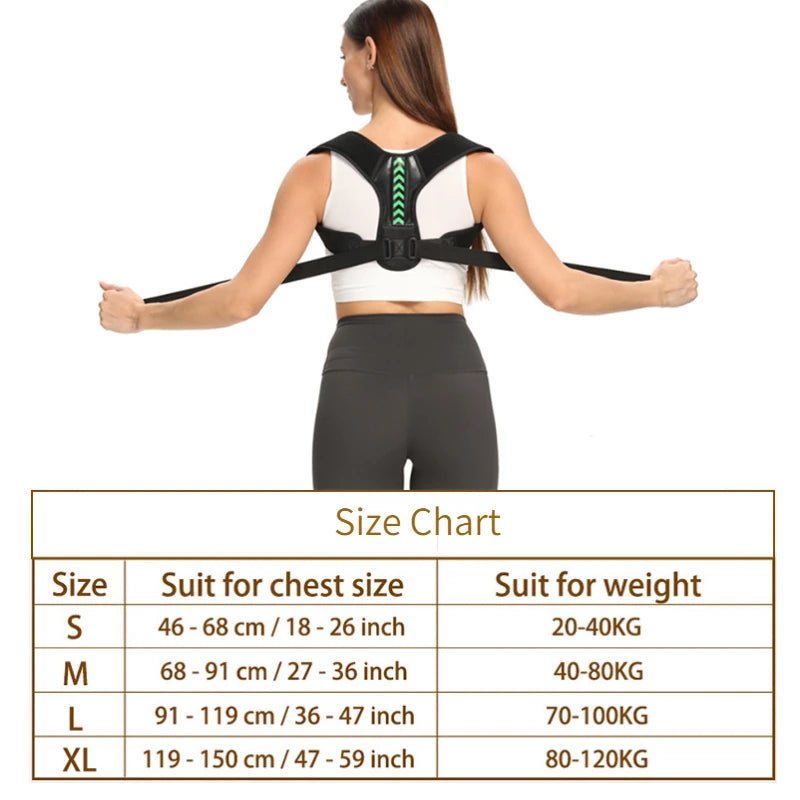 Adjustable Cotton Neoprene Back Posture Corrector Belt