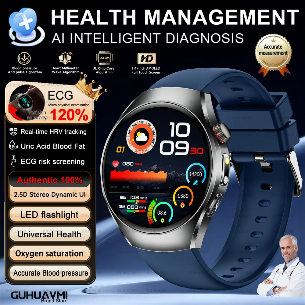 Health Smart Watch ECG PPG Bluetooth Call 24h Heart Rate