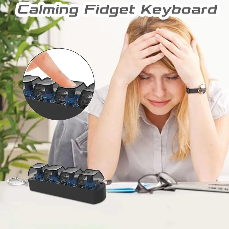 4Keys Mechanical Keyboard Anti-stress Keychain Toys