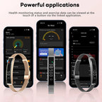 Women Smart Bracelet Fitness Tracker - Fine Steel Band