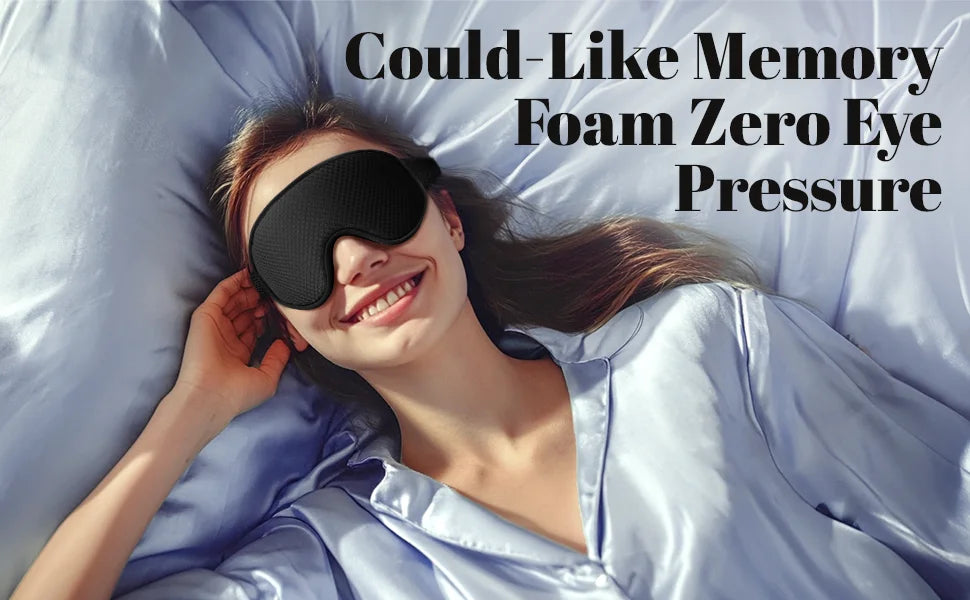 3D Blackout Sleep Mask with Noise-Cancelling Earplugs