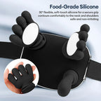 4D Neck and Shoulder Massager with PU Leather