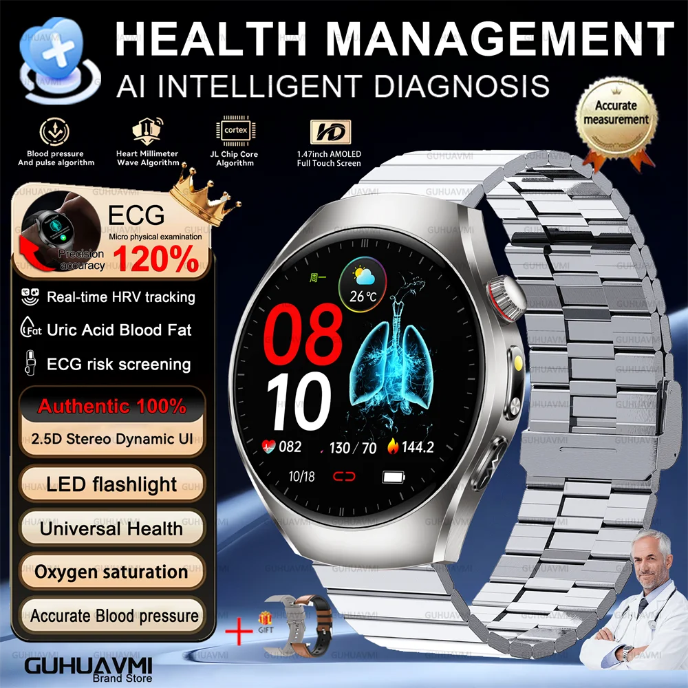 Health Smart Watch ECG PPG Bluetooth Call 24h Heart Rate