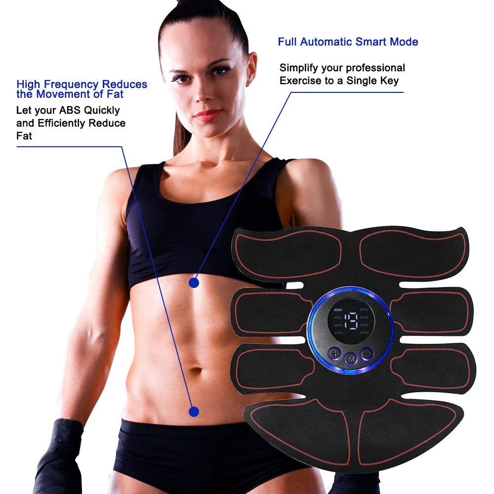 EMS Abdominal Muscle Stimulator USB Rechargeable Toning Trainer