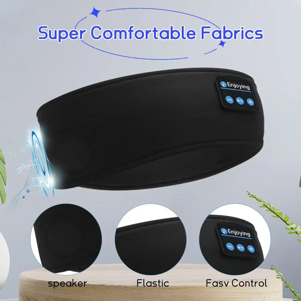 Wireless Bluetooth Music Eye Mask Headband with Noise-Cancellation