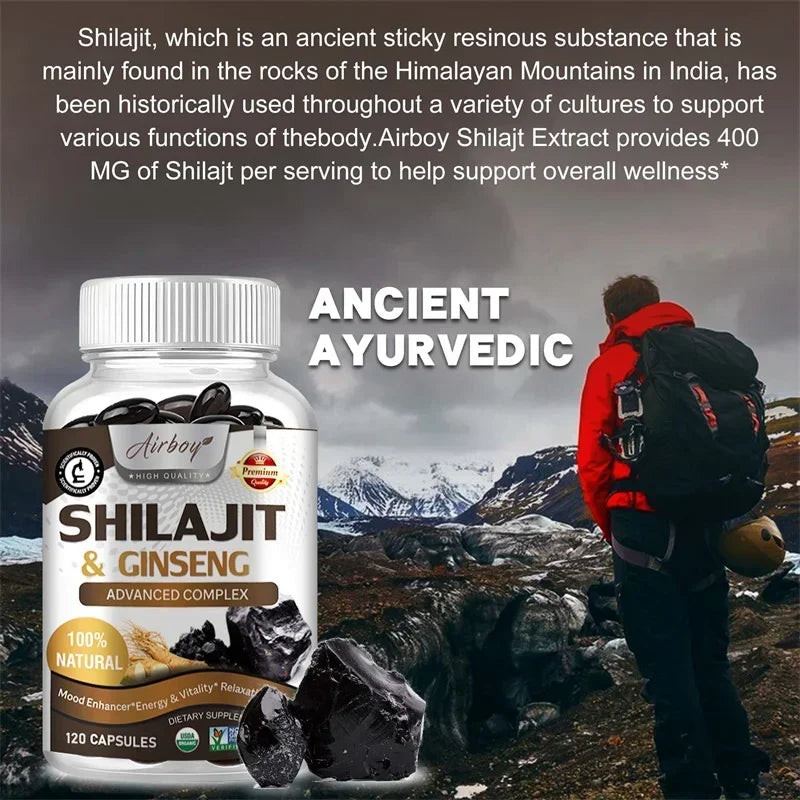 Shilajit Extract Capsules for Energy and Performance