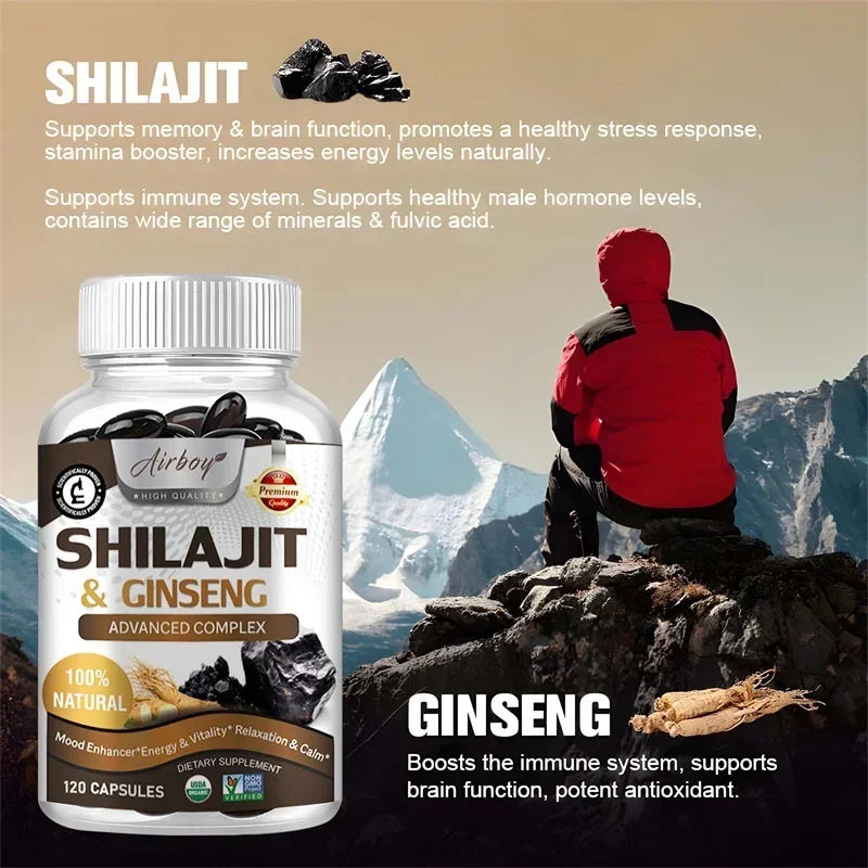Shilajit Extract Capsules for Energy and Performance