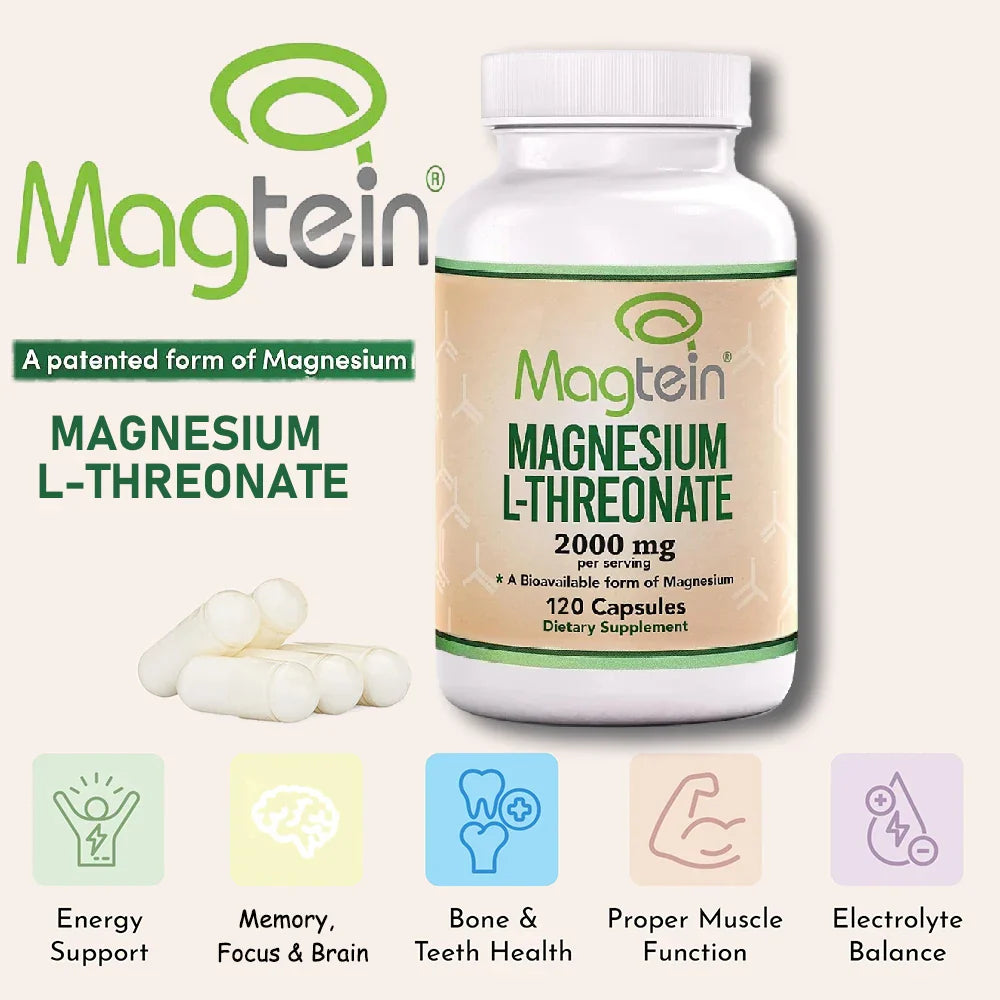 Magnesium L-Threonate Supplement 120 Capsules