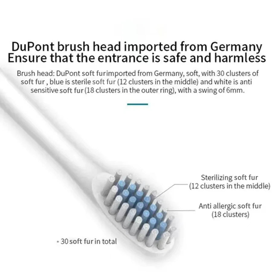 Electric Ultrasonic Toothbrush USB Charging Waterproof Adult