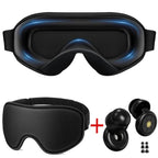3D Blackout Sleep Mask with Noise-Cancelling Earplugs
