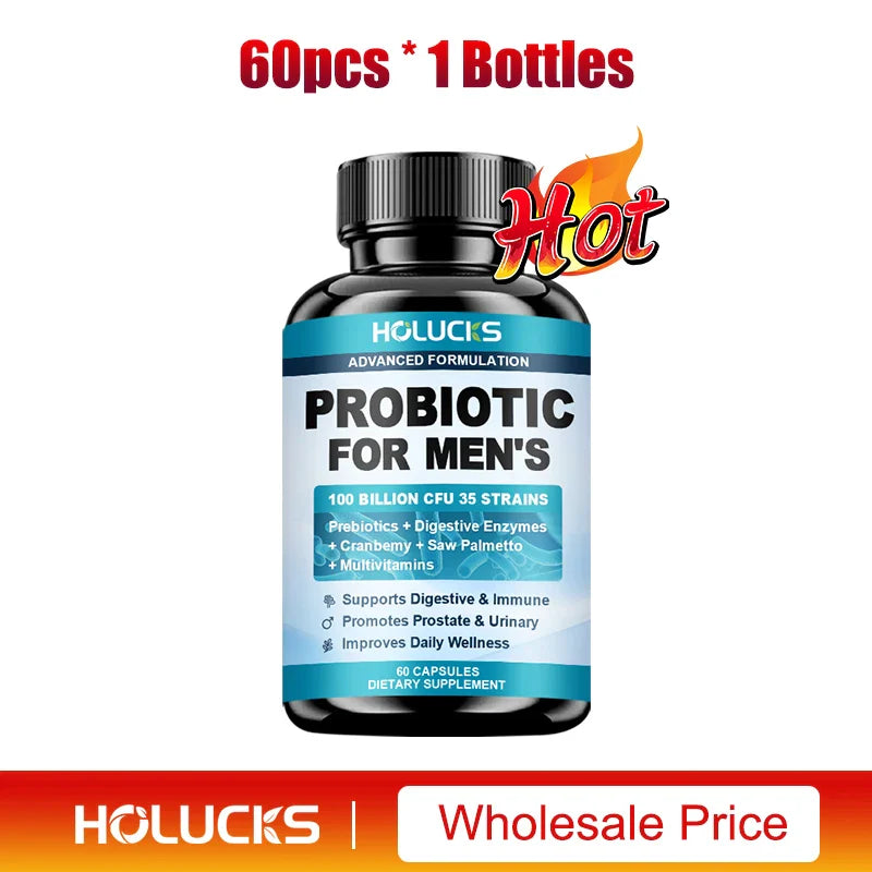 Probiotics Capsules for Men - Gut Health & Vitality Support