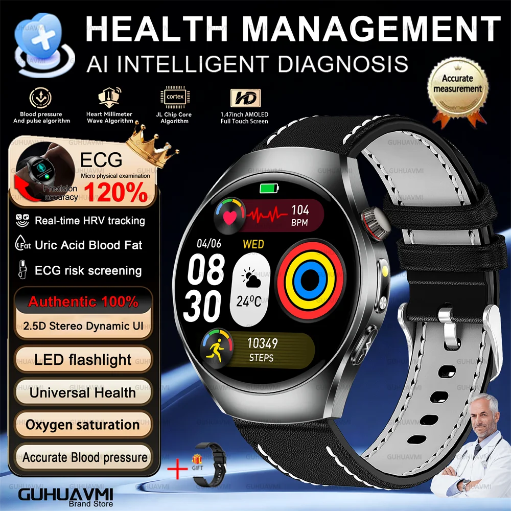 Health Smart Watch ECG PPG Bluetooth Call 24h Heart Rate