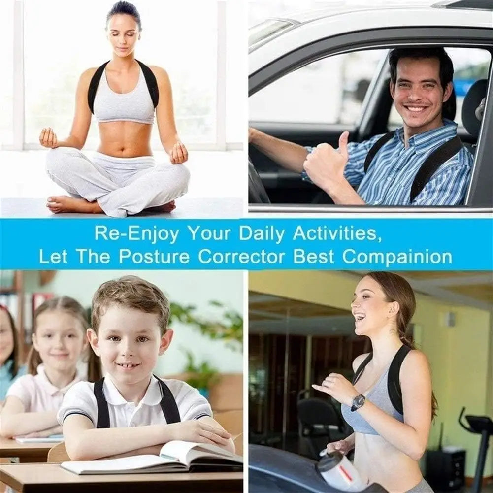 Adjustable Cotton Neoprene Back Posture Corrector Belt