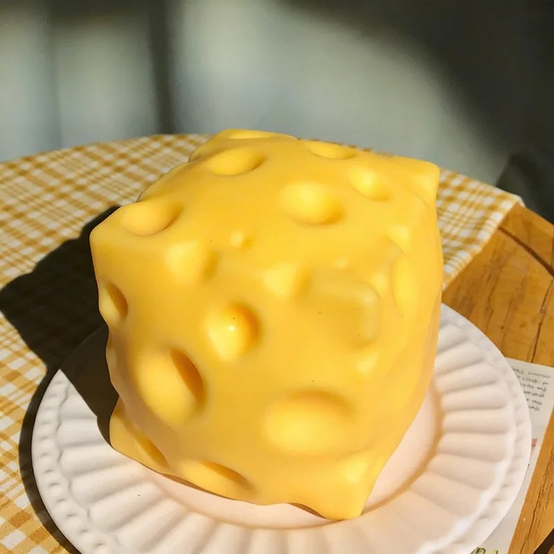Extra Large Cheese Squeeze Toy - Slow Rebound Fidget Ball