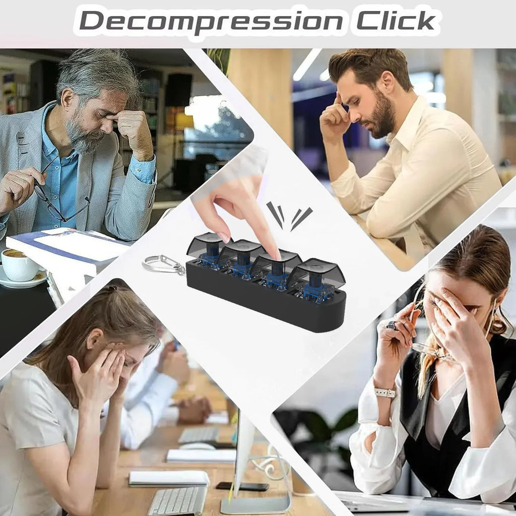 4Keys Mechanical Keyboard Anti-stress Keychain Toys