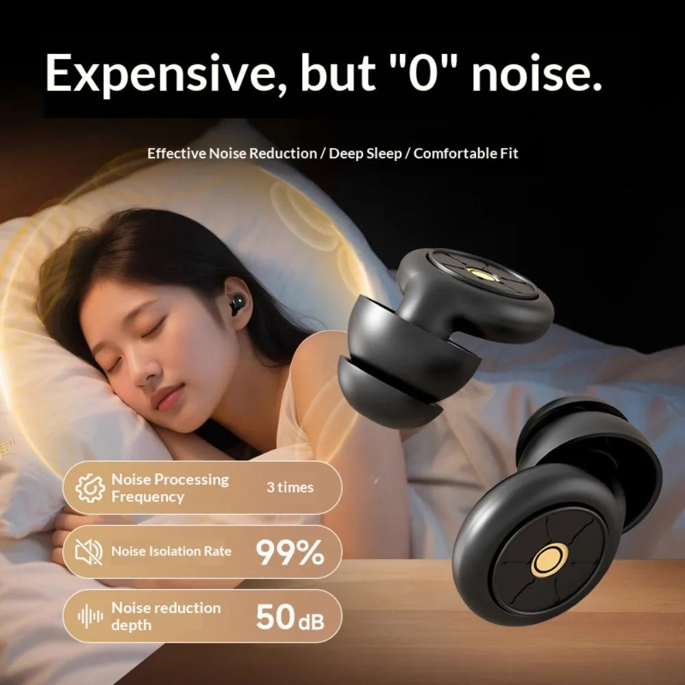 3D Blackout Sleep Mask with Noise-Cancelling Earplugs