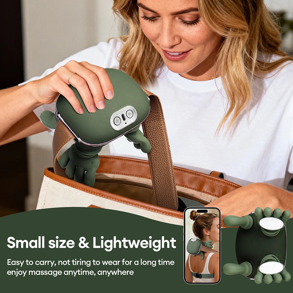4D Neck and Shoulder Massager with PU Leather