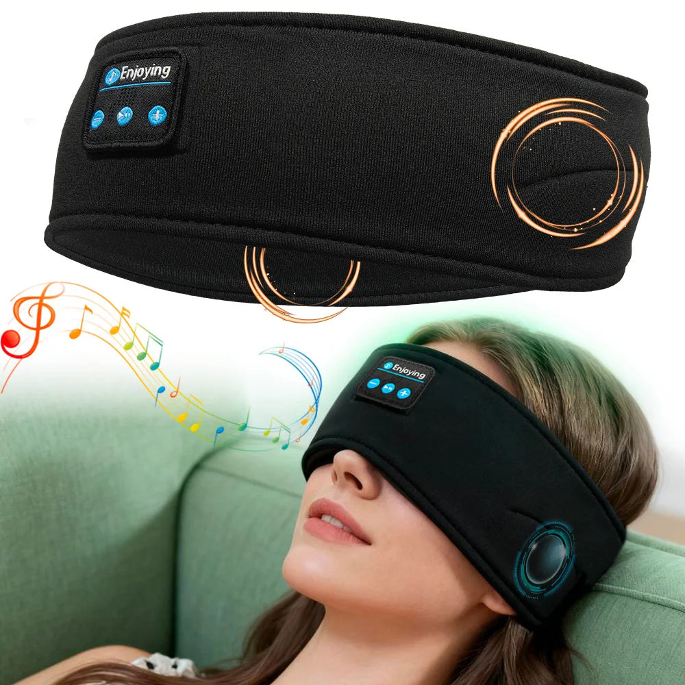 Wireless Bluetooth Music Eye Mask Headband with Noise-Cancellation