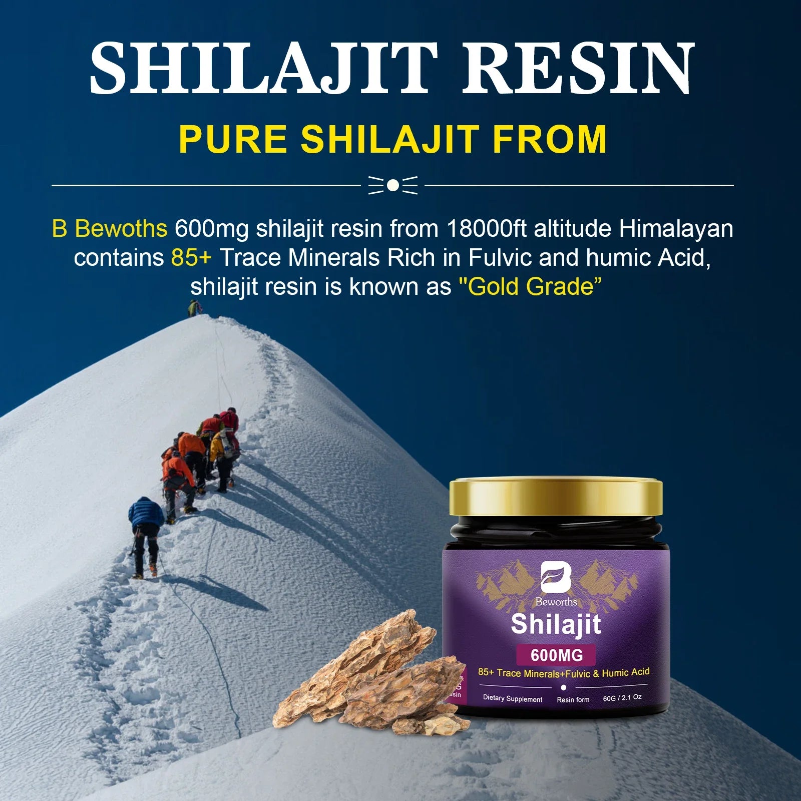 Himalayan Shilajit Resin Paste - 2 Bottles, 60g Each