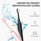 Electric Ultrasonic Toothbrush USB Charging Waterproof Adult
