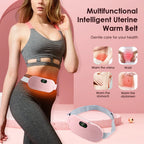 Pink Electric Waist Massage Heating Belt for Abdominal Relief