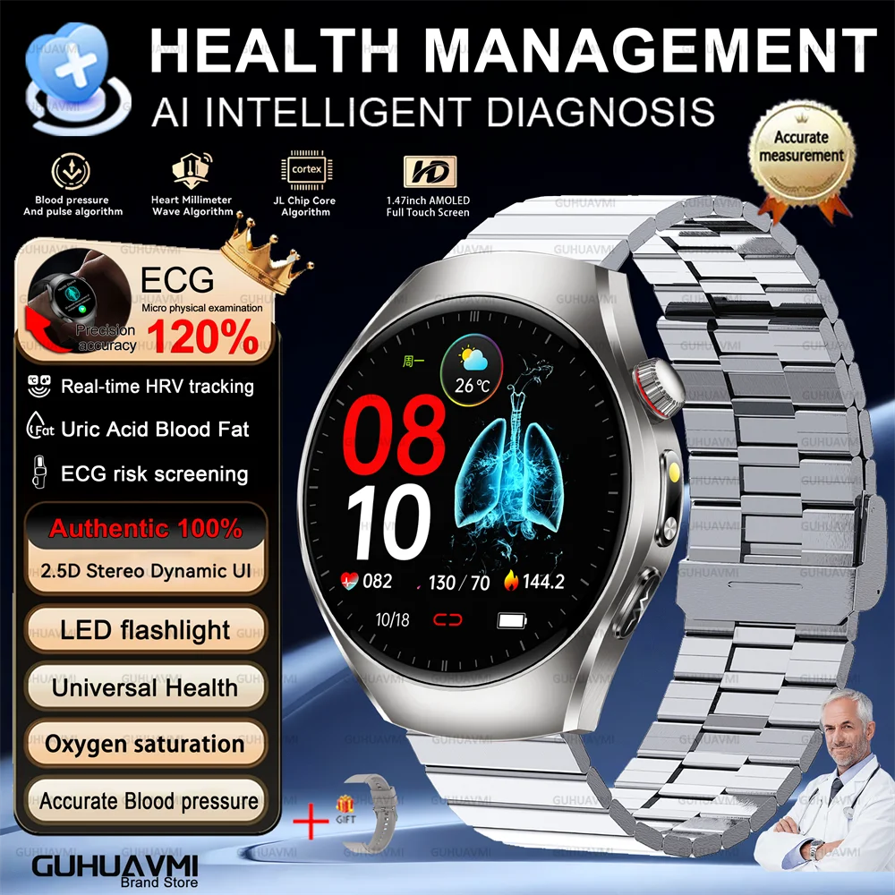 Health Smart Watch ECG PPG Bluetooth Call 24h Heart Rate