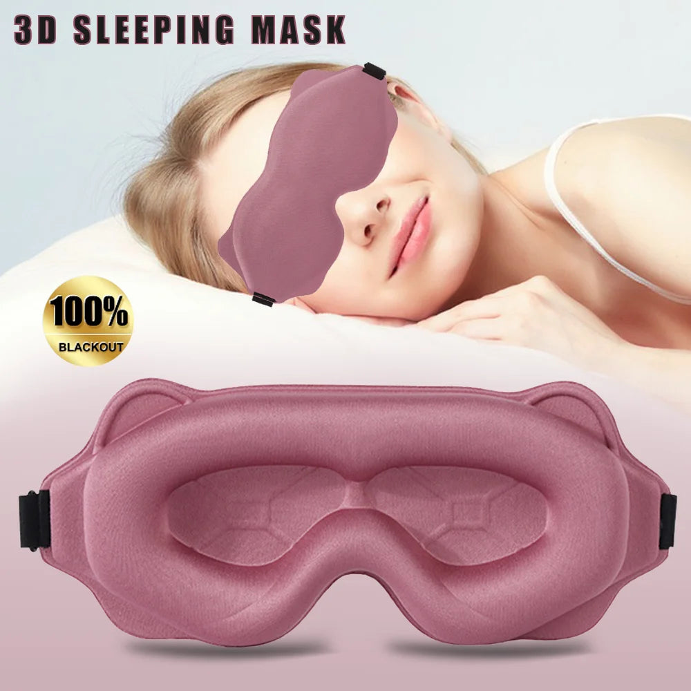 3D Soft Padded Eye Mask for Light Blocking Sleep Aid