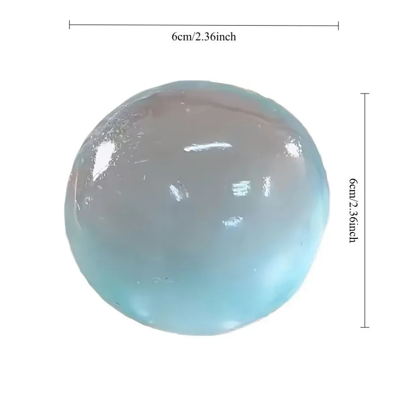 Blue Maltose Mochi Fidget Toy Soft Transparent Ball