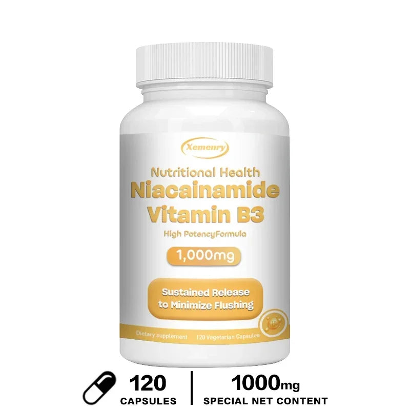 Niacinamide Vitamin B3 Capsules for Skin Health