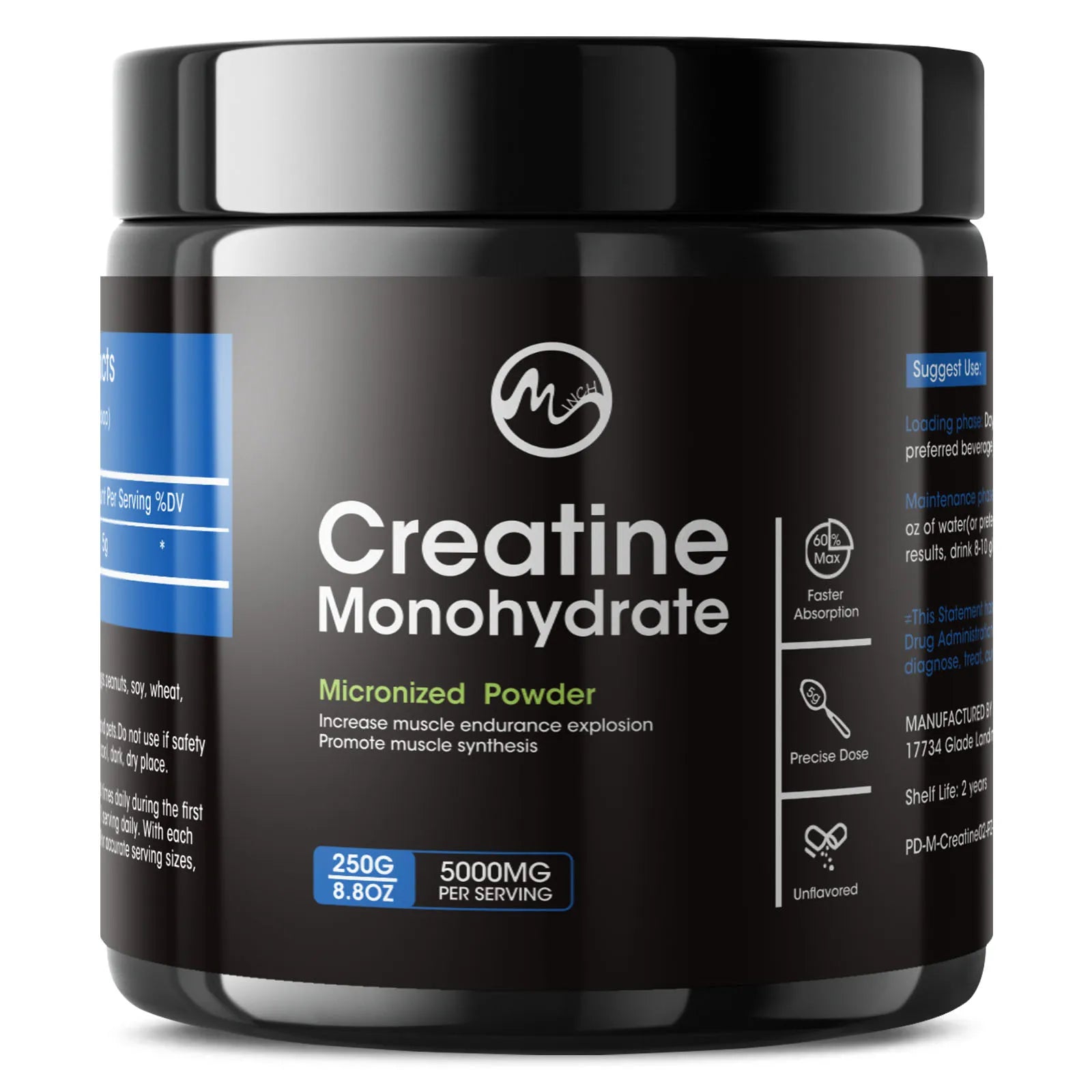 Minch Creatine Monohydrate 250G Adult Supplement