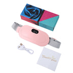 Pink Electric Waist Massage Heating Belt for Abdominal Relief