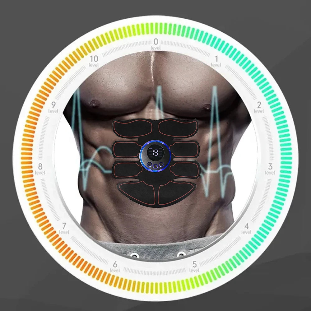 EMS Abdominal Muscle Stimulator USB Rechargeable Toning Trainer