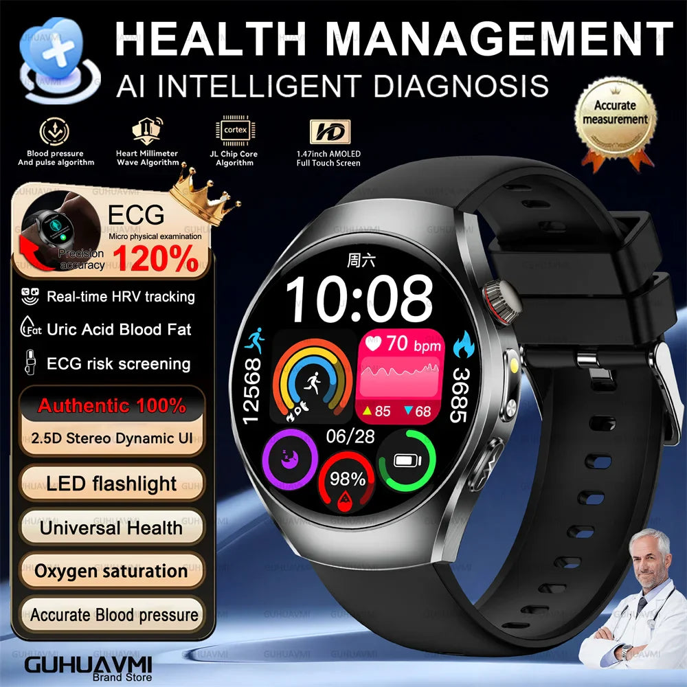 Health Smart Watch ECG PPG Bluetooth Call 24h Heart Rate