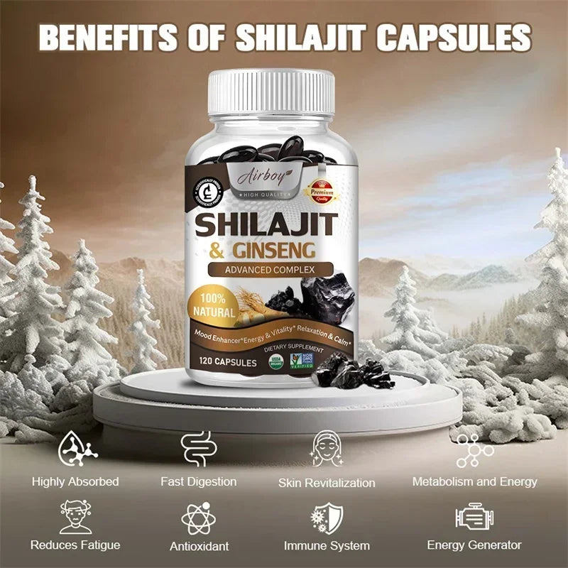 Shilajit Extract Capsules for Energy and Performance