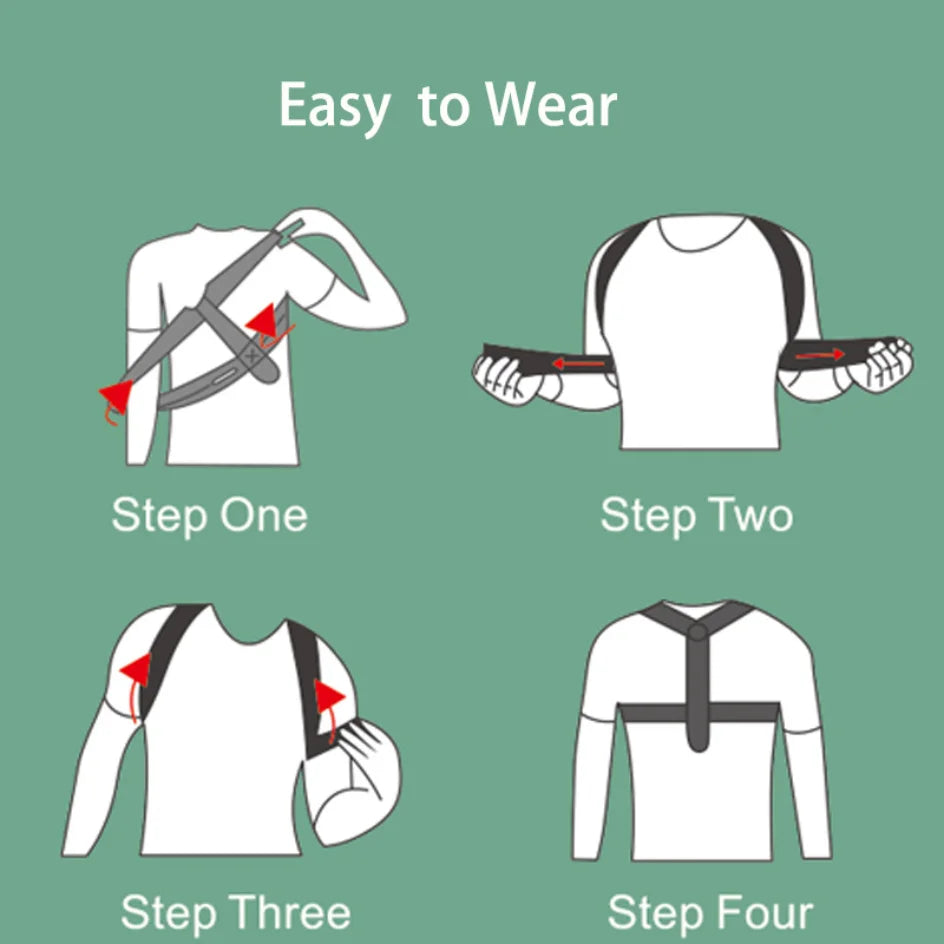 Adjustable Cotton Neoprene Back Posture Corrector Belt