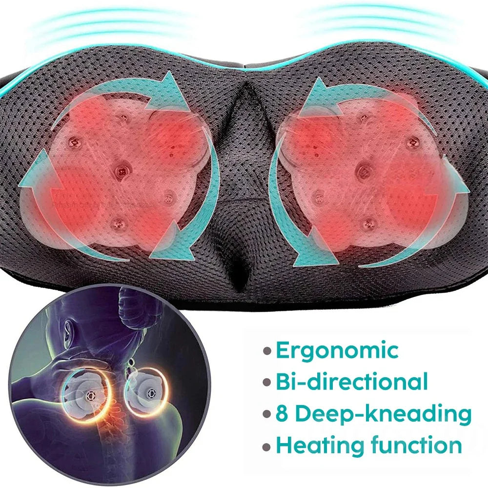 Shiatsu Neck and Shoulder Massager with Heat and Kneading