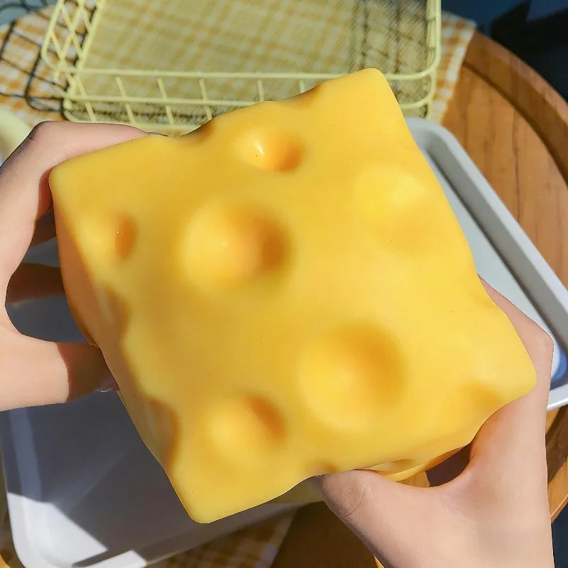 Extra Large Cheese Squeeze Toy - Slow Rebound Fidget Ball