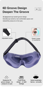 3D Soft Padded Eye Mask for Light Blocking Sleep Aid