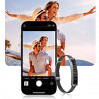 Smart Fitness Sports Band with Steel Strap and Heart Rate Monitor