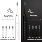 Electric Ultrasonic Toothbrush USB Charging Waterproof Adult