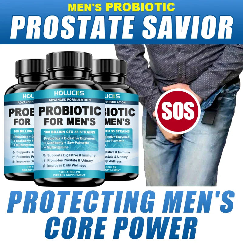 Probiotics Capsules for Men - Gut Health & Vitality Support