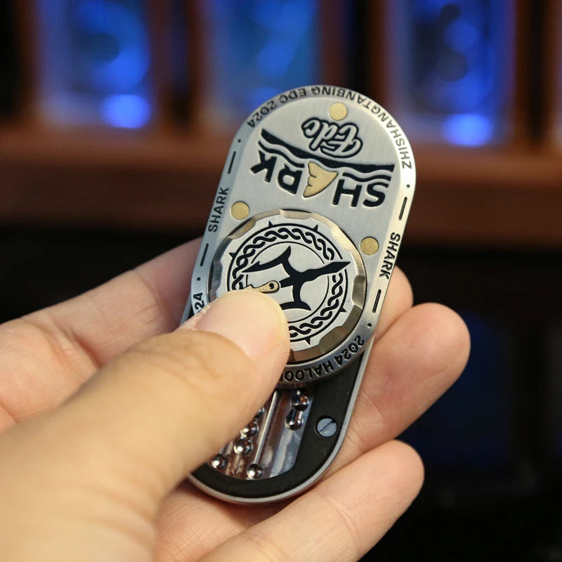Shark Mechanical Fidget Slider Metal Stress Relief Toy