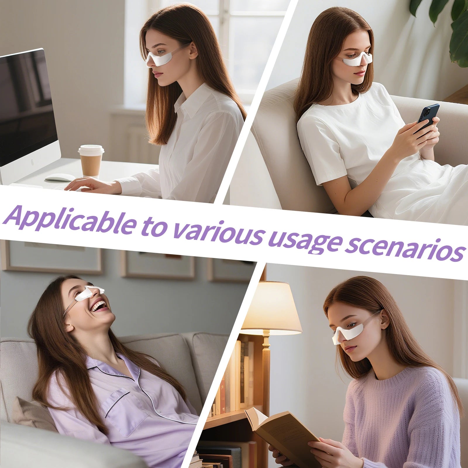 LED Eye Massager Glasses for Puffiness & Fine Lines